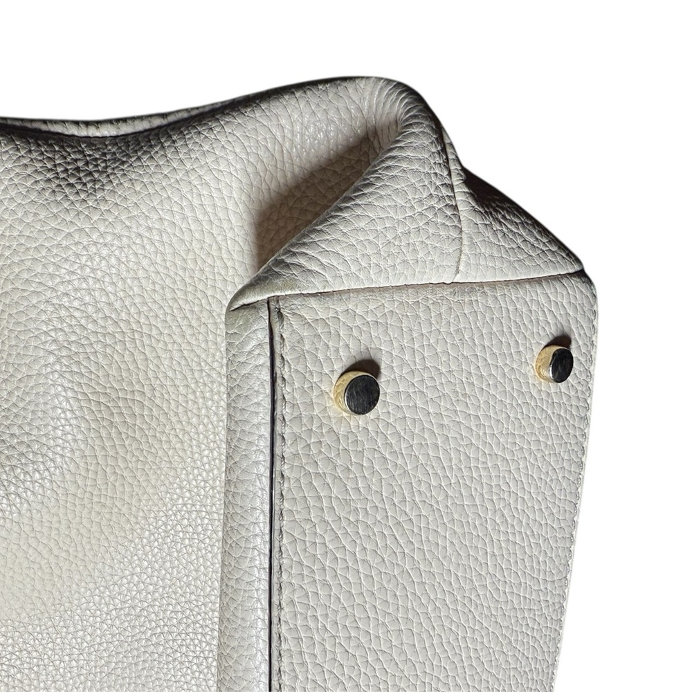Kate Spade Cobble Hill Tayler Tote Leather Shoulder Bag Used Ivory/slight pink - Picture 11 of 16